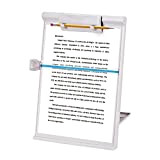 Lenhart, leggio regolabile pieghevole con cavalletto, formato A4, supporto da scrivania per lettura/scrittura documenti, 35 x 23 cm, colore grigio