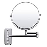 Lente d'ingrandimento Lente d'ingrandimento 3X 200mm Specchio di ingrandimento, 360 ° Specchio bifacciale da barba girevole da bagno, specchio cosmetico rotondo ...