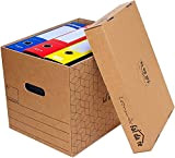 LEONARDO - 10 Scatole cartone trasloco con coperchio, 40x30x30 cm Cartoni imballaggio per spedizione, archiviazione. Scatola richiudibile, Scatoloni NO SCOTCH ...