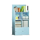 Libreria plastica Bookshelf Combinazione Libera Shelf Locker Detriti Rosa Governo di immagazzinaggio FANJIANI (Color : B)