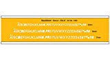 Liquidraw 1450 5/6/7 mm Italic font set di Lettering stencil – arancione/trasparente