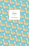 Llama Notebook - Ruled Pages - 5x8 - Premium Taccuino (Blue)
