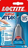 Loctite Super Attak Power Easy Gel Control, colla trasparente e potente, colla forte inodore, formula gel che non si attacca ...