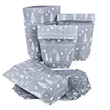 Logbuch-Verlag 10 sacchetti in carta natalizia color grigio bianco confezione regalo idea confezionare clienti collaboratori parenti Avvento Natale Feste 14 ...