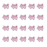 LONSVTTU 20 Pezzi Graffetta a forma di maiale rosa forme carine, Creativo Graffette in Metallo, Graffette Segnalibro Adatto a Decorare, ...