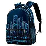 LORVIES Wireframe City Casual zaino a spalla zaino per scuola studenti borse da viaggio