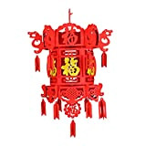 LOVIVER Lanterna cinese fai-da-te che fa materiale Ciondolo di Capodanno Lanterna tradizionale portatile per ornamento di accessori per la, L ...