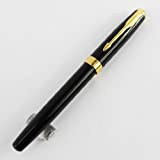 Lusso Baoer 388 penna roller nero lucido con oro hot clip all'ingrosso