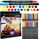 Lyra Germany Aqua Brush Duo - Set di 24 pennarelli a pennello di alta qualità per qualsiasi tecnica di disegno, ...