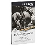 Lyra Rembrandt Polycolor grey tones, confezione di Metallo con 12 pastelli in tonalità di grigio