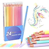 Macaron 24 Colori Matite Colorate, Matite Colorate per Artisti Matite pastelli per Disegnare Rifornimenti Professionali Artistici Bambini (24 Colori)