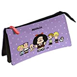 Mafalda, Speranza, Astuccio Scuola Tripla Unisex Bambini, Lavanda, 23 5 x 12 x 14 cm, lavanda, 23,5x12x14cm, Scuola