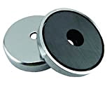 Magnete rotondo, 2 pezzi, 31 x 5 mm, fino a 2,2 kg,magnete rotondo con foro centrale di 1 cm
