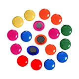 Magneti da ufficio, confezione da 24, colorati, rotondi, per frigorifero e lavagna bianca, 6 colori