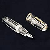 Majohn Q1 - Mini penna stilografica con contagocce trasparente, in resina, pennino extra fine iridio, grande capacità