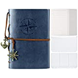 MALEDEN Classic Spiral Bound Notebook Ricaricabile Diario di Viaggio Regali con pagine a righe e tasche con rilegatura per scrivere ...