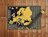 Mappa Europa da grattare - Splendida XXL mappa (poster murale) - Regalo ottimo per viaggiatori - 84,1 x 59,4 cm