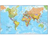 Maps International - Mappa del mondo di grandi dimensioni – Poster con mappa del mondo politica – Laminato – 197 ...