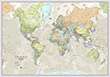 Maps International - Mappa del mondo di grandi dimensioni – Poster con mappa del mondo stile classico - Laminato - ...