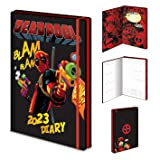 Marvel Deadpool Diary 2023, copertina rigida A5, Week to a View Planner (Blam Blam Bang Design) - Prodotti ufficiali