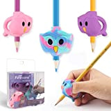 Matita Grip, Firesara Original Owl Pencil Grips per bambini ergonomica 3 set di dita per la correzione della postura della ...