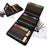 Matite Colorate Artistico Kit per Schizzo e Disegno,12 Disegni Matite e 72colori Matite Colorate,Set di Matite da Creativa Colori con ...