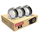 Matsuro Originale | Compatibili Nastri 3D Etichette a Rilievo Sostituzione per DYMO S0847730 S0898130, stampa bianca su nero (9 mm ...