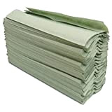 Maxgreen Asciugamani di carta piegati a C, 20 pacchi con 144 pezzi ciascuno, Verde