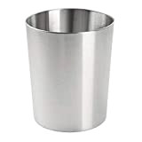 mDesign cestino spazzatura in metallo – perfetto sia come cestino gettacarte che per la raccolta rifiuti – per cucina, bagno, ...