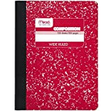Mead Composition Notebook, Comp Book, Carta a righe larghe, 100 fogli, 20 x 7-1/2", Moda, Colori assortiti, Colore selezionato può ...
