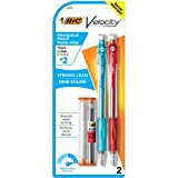 Mechanical Pencil,Rubber Grip,Refillable.9mm,2/PK,Black, Sold as 1 Package
