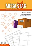 Megastar Etichette bianche multiuso 70 x 36 mm, Laser e Inkjet, 100 ff