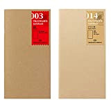 Midori Traveler's Notebook Standard Size Refill Set - No003,No014-2pc (Harajuku Culture Only)