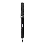 mildily - Penna infinita senza inchiostro in metallo per bambini e adulti, per la scuola e l’ufficio, colore nero