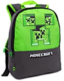 MINECRAFT Pixel Creeper Breakthrough Grey zaino dei ragazzi sacchetto di scuola