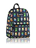 MINECRAFT Teen Backpack Multi Character, 31 x 30 x 5 cm, nero/verde, 31 x 30 x 5 cm, games