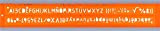 Minerva - Normografo standard dritto, 7 mm, colore: arancione