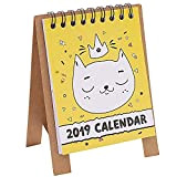 Mini calendario da tavolo 2018-2019 con cartoni animati Corona gatto