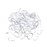 Mini fascia per capelli, 1000 elastici piccoli in gomma (bianco)