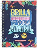 Miquel Rius - Agenda scolastica rigida a spirale, 155 x 213 mm, vista settimanale, 2020, MissBorderlike Brilla blu spagnolo