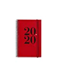 Miquelrius 38114 – Agenda 2020, settimanale orizzontale (117 x 182 mm), Urban Rosso, Castellano