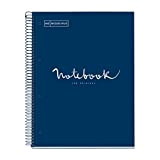 Miquelrius - Quaderno Notebook Emotions, 1 banda colorata, A4, 80 fogli a righe orizzontali da 7 mm, carta 90 g, ...