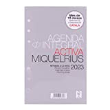 Miquelrius - Ricarica agenda anelli 16 mesi (Settembre 2022 Dicembre 2023) - Vista settimanale - Dimensioni attive 117 x 182 ...