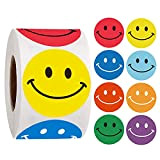 Miss-shop Adesivo Smiley,Emoticon Reward Sticker 500 Adesivo Premio Insegnante E Studente Etichette di Carta Rotonde Decorativi per Scuola Casa Decorazioni