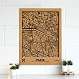 Miss Wood Woody Map XL Paris Noir