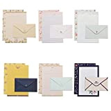 Moda Carta da Lettere con Busta Set(6 Serie da 18 set di 54)18 Busta e 36 Carta da Lettere pour ...
