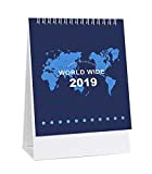 Modello di mappa del mondo 2019 Stand Up Calendario da tavolo per famiglia, scuola, ufficio - 06