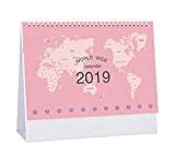 Modello di mappa del mondo 2019 Stand Up Calendario da tavolo per famiglia, scuola, ufficio - 07