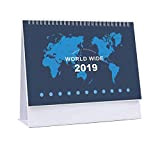 Modello di mappa del mondo 2019 Stand Up Calendario da tavolo per famiglia, scuola, ufficio - 04