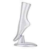Modello di piede di manichino trasparente per esposizione di calzini, modello di piede di cavigliera in plastica, altezza totale 40 ...